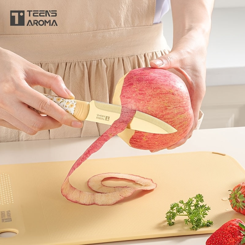 Premium Stainless Steel Fruit Knife - Ultra-Sharp Blade for Precision Cutting, Ergonomic Non-Slip Handle with Finger Guard, Rust-Resistant & Dishwasher Safe, Multipurpose for Fruits, Vegetables, Cheese, Snacks