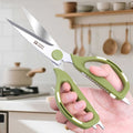 Multi-functional Heavy-Duty Stainless Steel Kitchen Scissors, Featuring Flexible Handles and Extra-thick Sharp Blades, Designed for Cutting Chicken Bones\u002Fmeat and Vegetables. Ideal for Home Use, Sewing Fabric, Office, School, and as a Versatile Paper