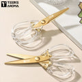 2pcs Heavy-duty Sharp Scissors - Transparent Handle, Golden Stainless Steel Blade - Ideal Choice for Kitchen, Office, Crafts, Sewing - Perfect Gift for Friends