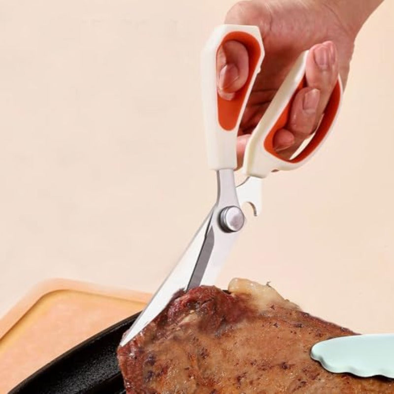 10-Inch Multi-Purpose Kitchen Scissors | Grade Stainless Steel Prep Shears with Magnetic Sleeve for Effortless Canning and Cutting