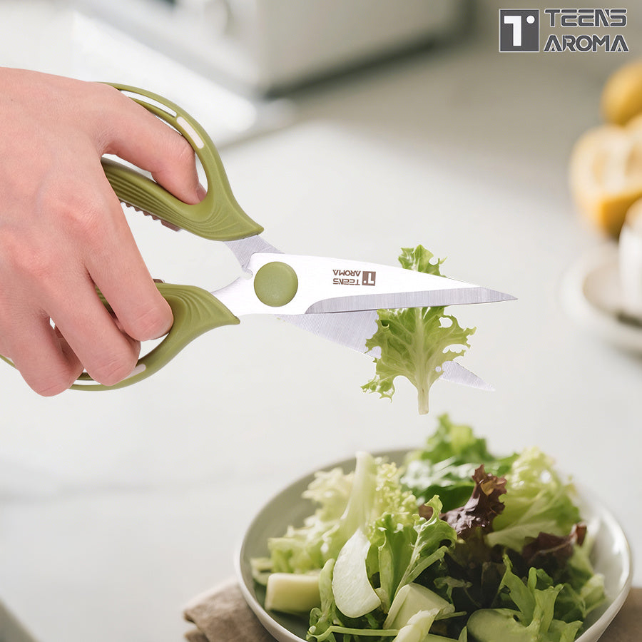 Multi-functional Heavy-Duty Stainless Steel Kitchen Scissors, Featuring Flexible Handles and Extra-thick Sharp Blades, Designed for Cutting Chicken Bones\u002Fmeat and Vegetables. Ideal for Home Use, Sewing Fabric, Office, School, and as a Versatile Paper