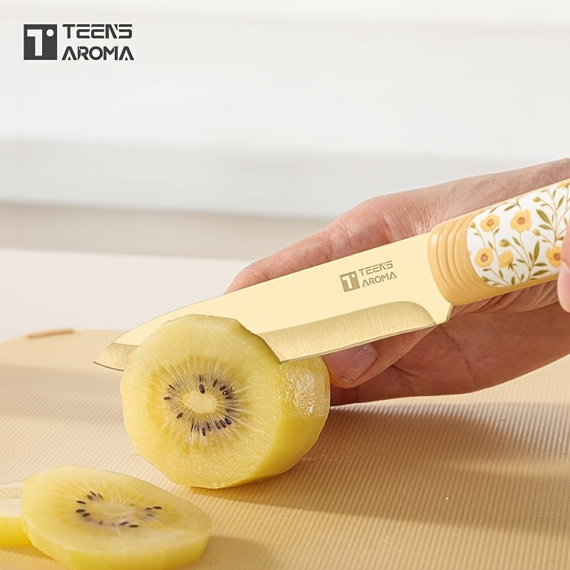 Premium Stainless Steel Fruit Knife - Ultra-Sharp Blade for Precision Cutting, Ergonomic Non-Slip Handle with Finger Guard, Rust-Resistant & Dishwasher Safe, Multipurpose for Fruits, Vegetables, Cheese, Snacks