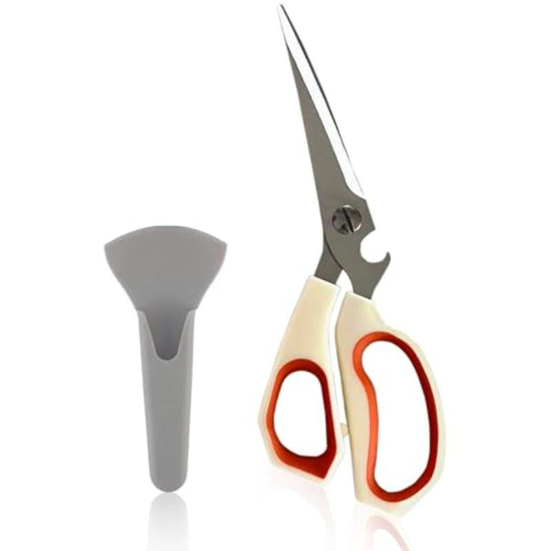 10-Inch Multi-Purpose Kitchen Scissors | Grade Stainless Steel Prep Shears with Magnetic Sleeve for Effortless Canning and Cutting