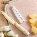 Premium Stainless Steel Fruit Knife - Ultra-Sharp Blade for Precision Cutting, Ergonomic Non-Slip Handle with Finger Guard, Rust-Resistant & Dishwasher Safe, Multipurpose for Fruits, Vegetables, Cheese, Snacks