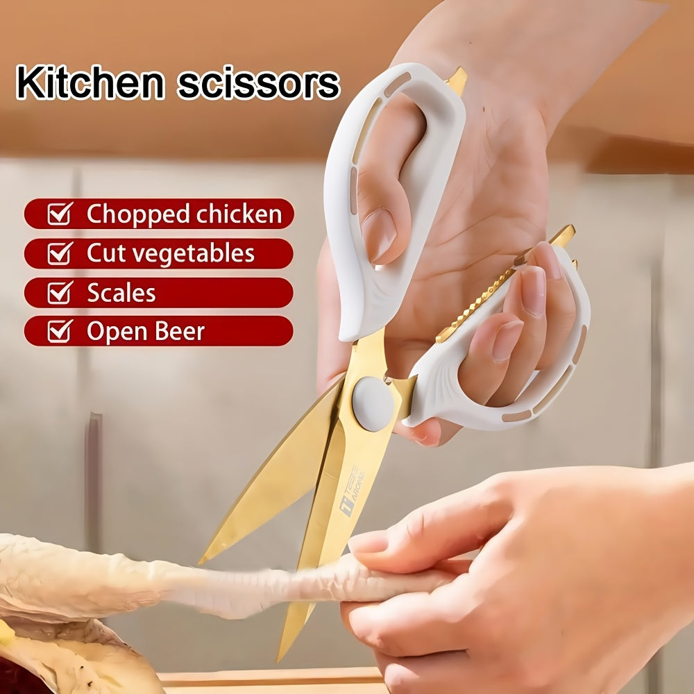 Heavy-Duty Food Grade Stainless Steel Kitchen Scissors with \u002F Color Options - Professional Bone-Cutting Cooking Scissors Suitable for Meat, Vegetables, Bones, Fish - Heavy-Duty Household Shears, Ideal Gift for Chefs & Cooks