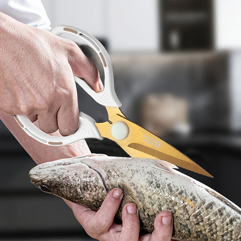 Heavy-Duty Food Grade Stainless Steel Kitchen Scissors with \u002F Color Options - Professional Bone-Cutting Cooking Scissors Suitable for Meat, Vegetables, Bones, Fish - Heavy-Duty Household Shears, Ideal Gift for Chefs & Cooks