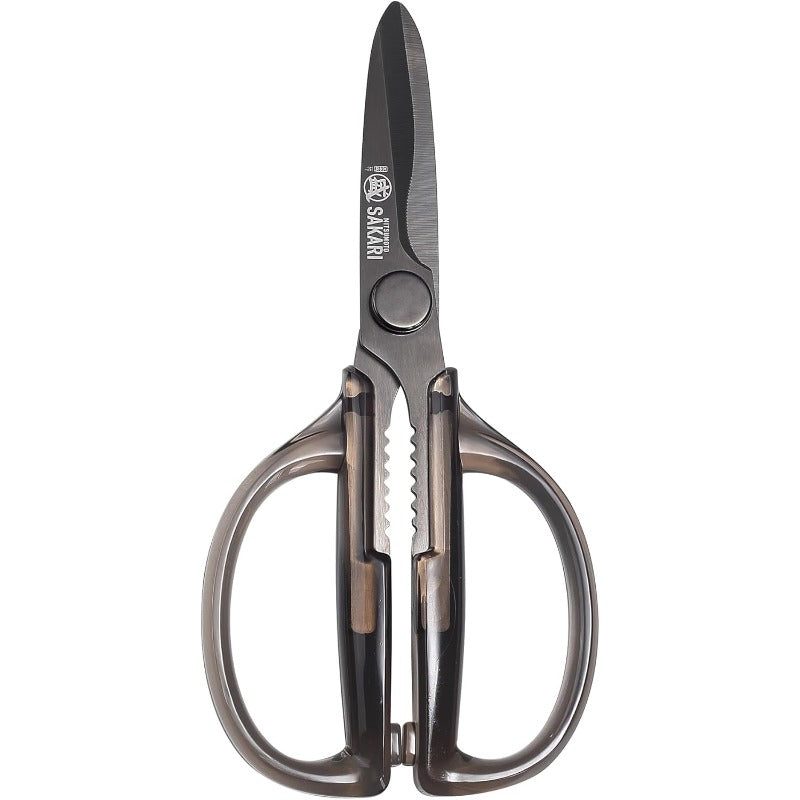 MITSUMOTO SAKARI Japanese Heavy Duty Kitchen Scissors - Professional Grade Multipurpose Cooking Shears with Detachable Blades, Sharp -NiPlated Steel for Meat, Fish, Vegetables, Nuts | Suitable for & Commercial Use