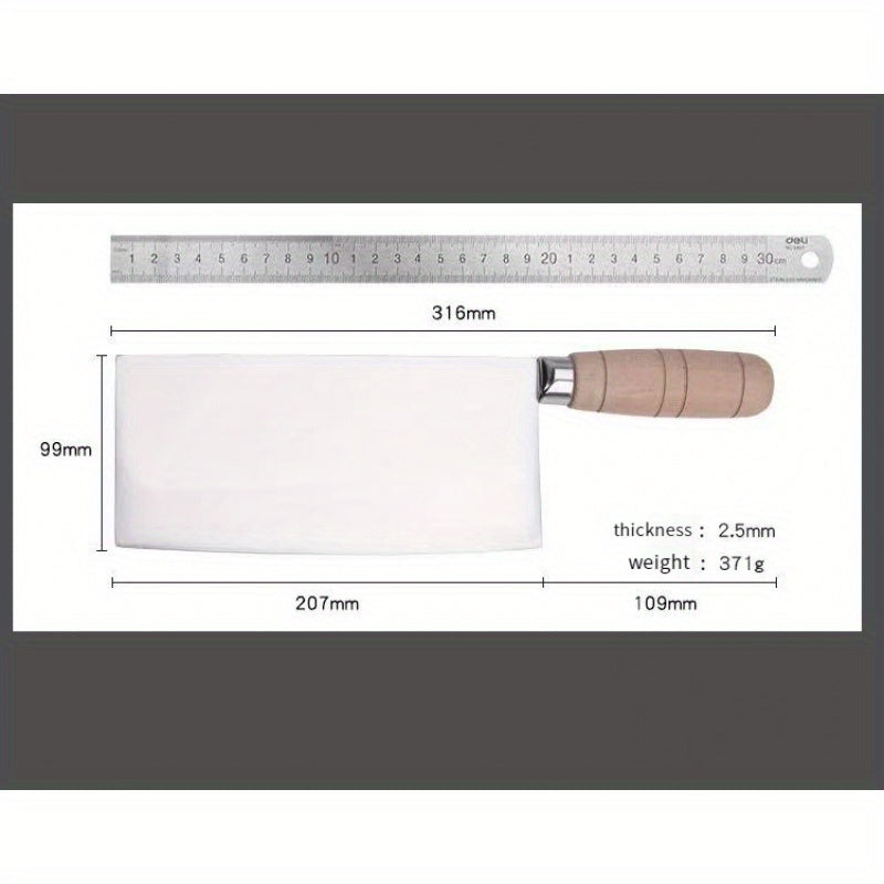 (High Carbon Steel) 316Mm Blade Mid-End High-Carbon Steel Build\u002FExcellent Chef Chef Knife\u002FYellow High-End Wooden Handle\u002FStainless Steel Double Bevel(High Carbon Steel) Interrupt Type\u002FSlicing Chef Knife\u002FSlicing Chef Knife